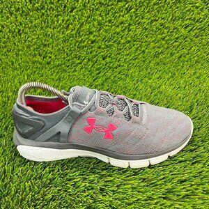 Under Armour Speedform Fortis Womens Size 9.5 Gray Pink Running Shoes Sneakers